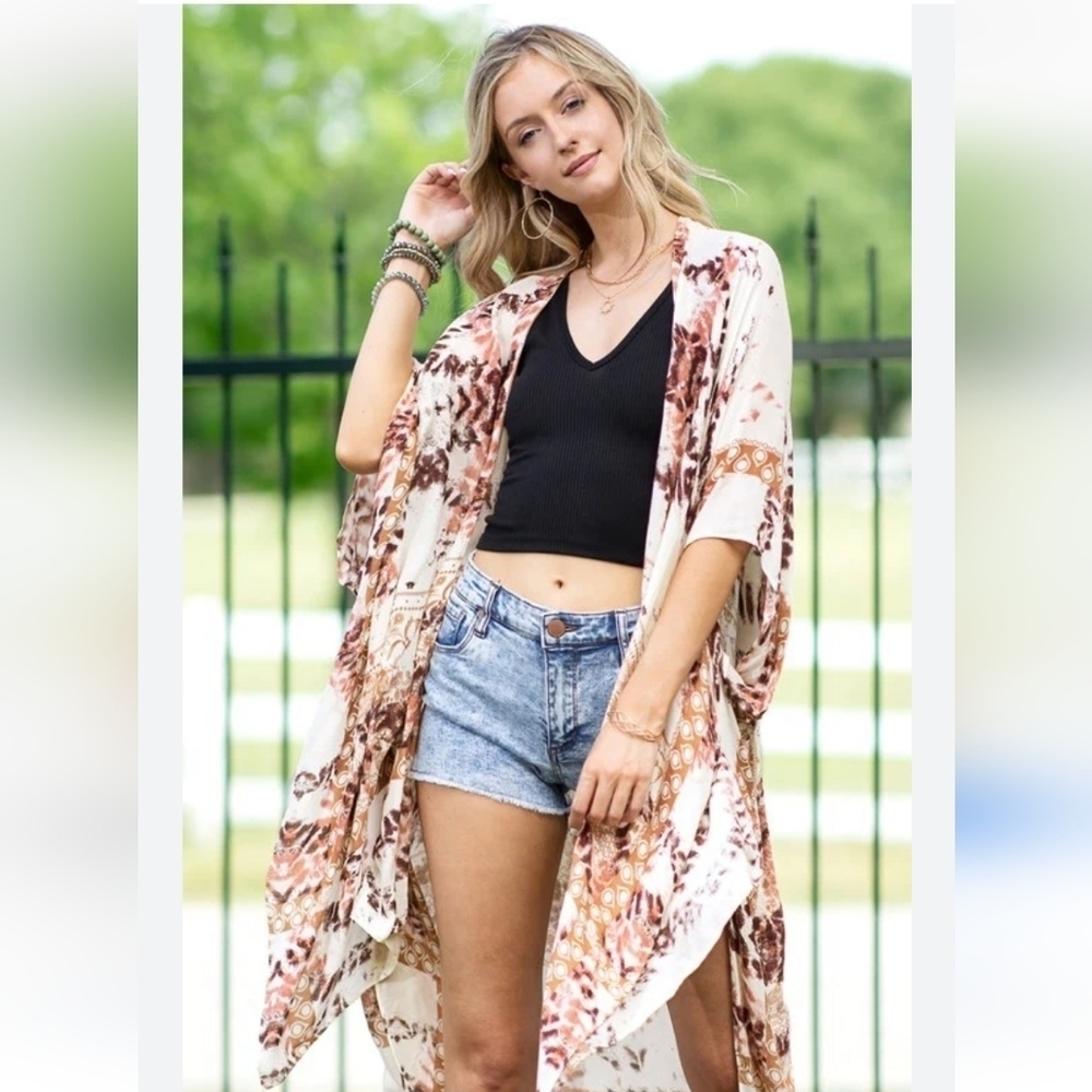 MACCHIA DI RUGGINE Bohemian Kimono Earth Tones